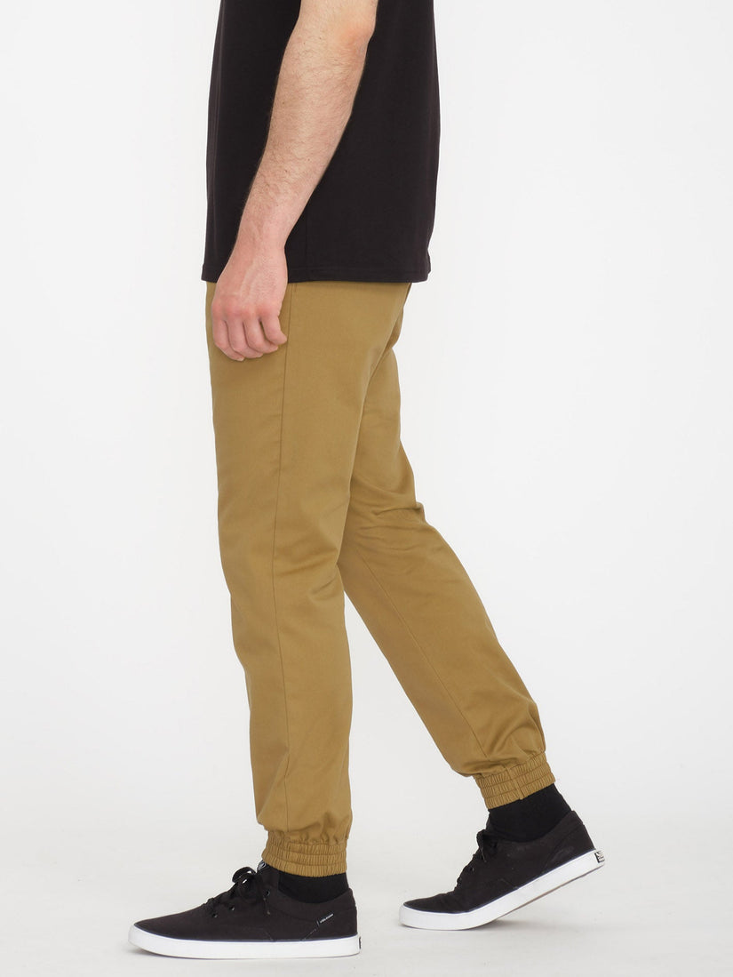 Pantalón con Cintura Elástica Frickin Slim - Dark Khaki