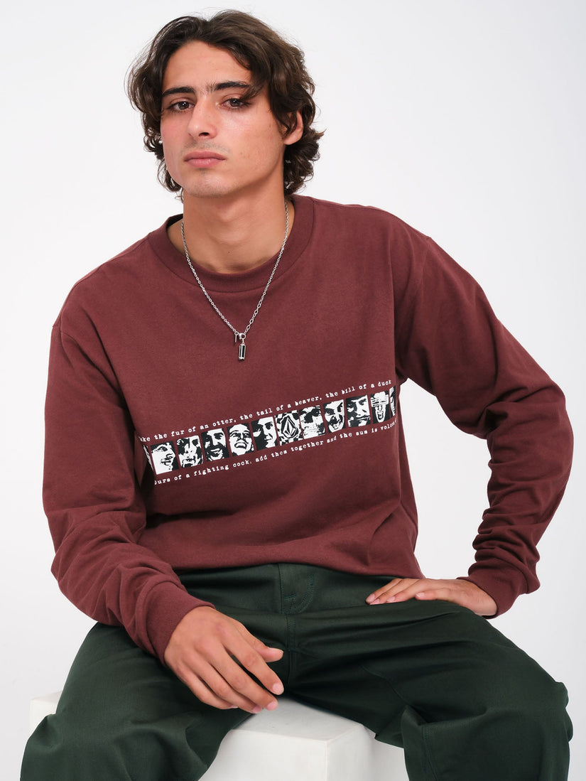 Camiseta Skate Vitals Remy - Merlot