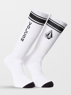 Calcetines High Stripe - White