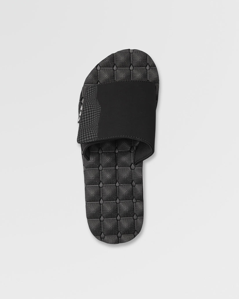 Sandalias Recliner Slide - BLACK WHITE