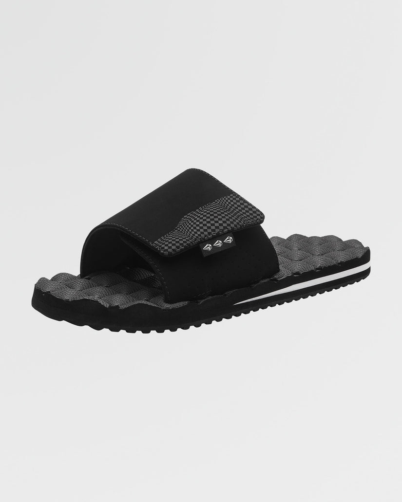 Sandalias Recliner Slide - BLACK WHITE