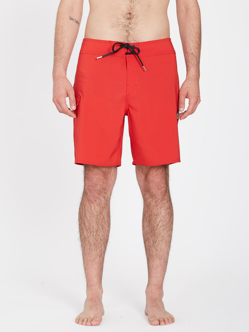 Lido Solid Mod 18" Boardshort - RIBBON RED (A0812122_RNR) [F]