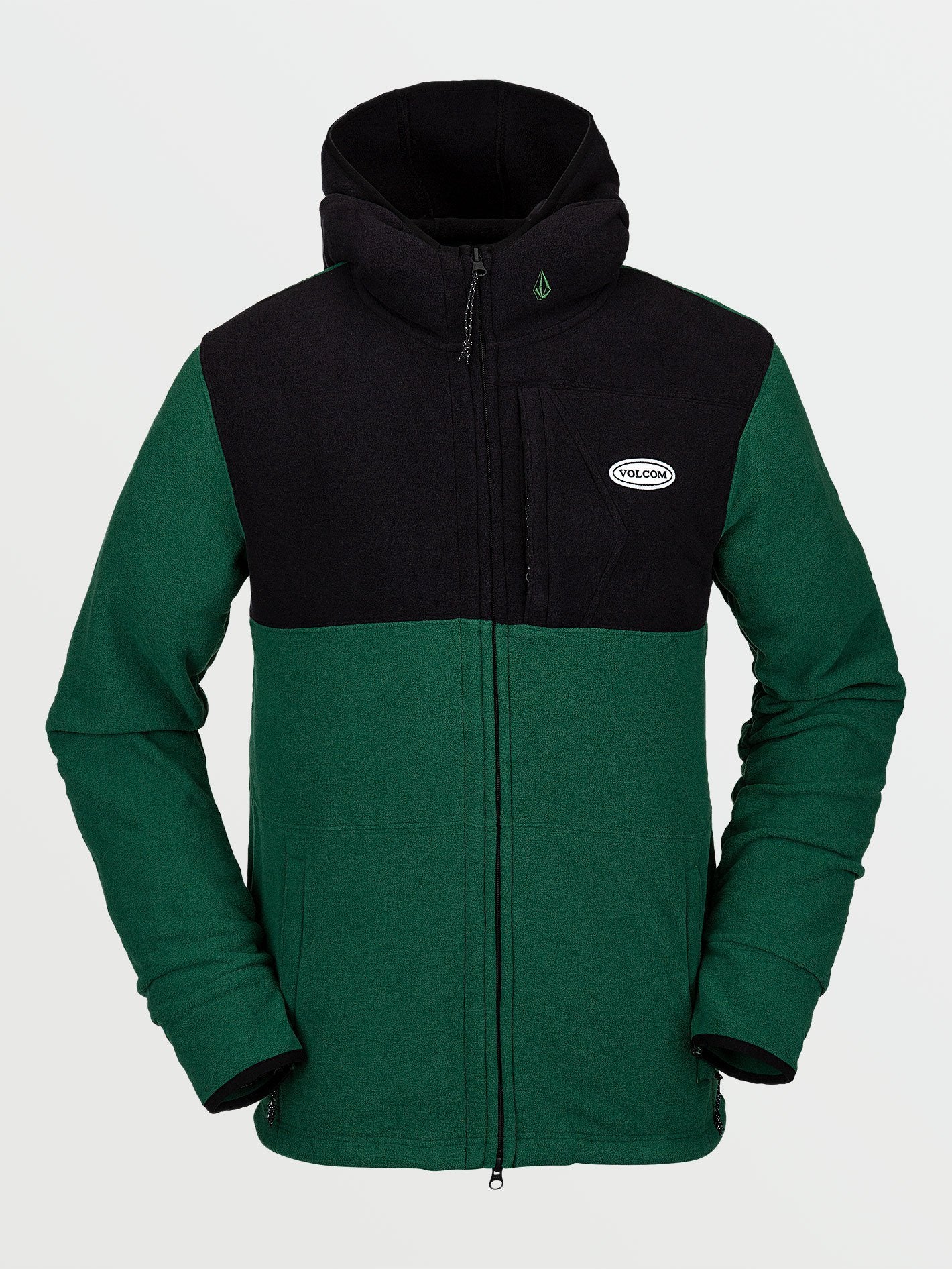 Sudadera con capucha de forro polar Polartec® para hombre en verde