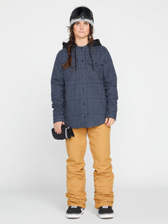 HOODED FLANNEL JACKET (H1652301_BLK) [F]